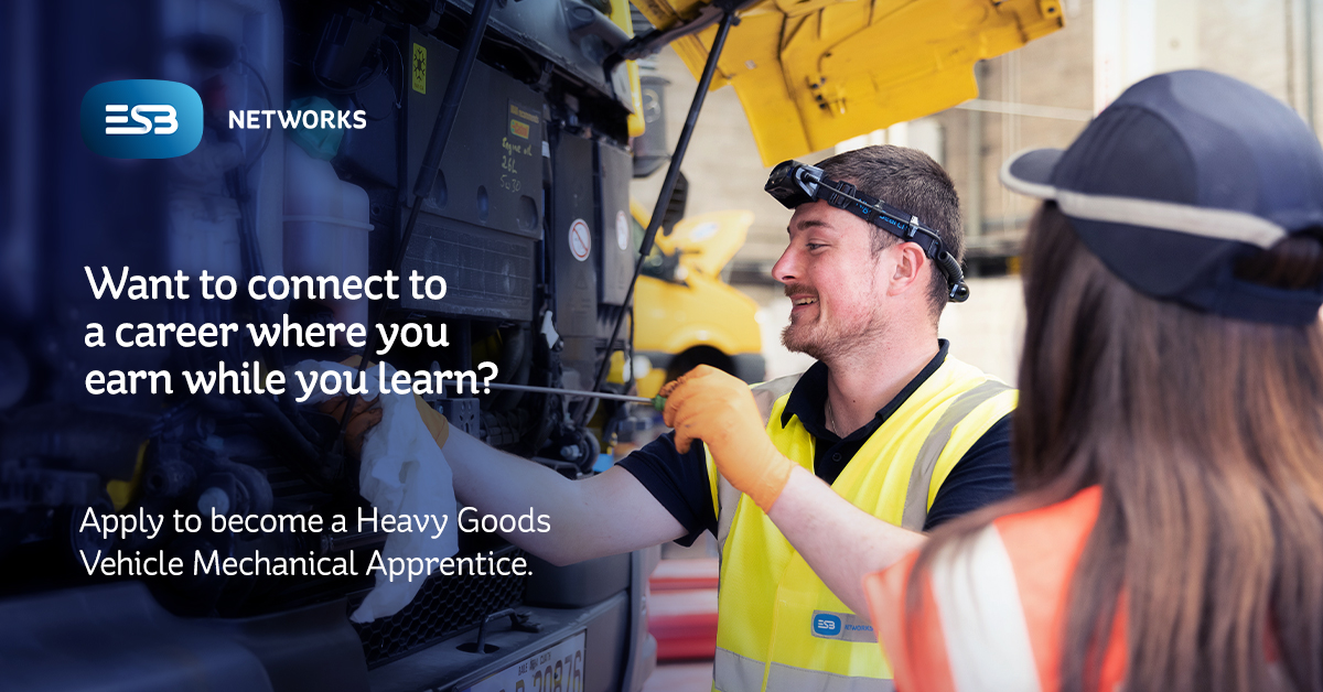 ESB Heavy Goods Vehicle Mechanical Paid Apprenticeship! JobAlert.ie